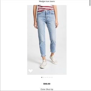 Levi’s Wedgie Icon Fit Raw Hem Jeans